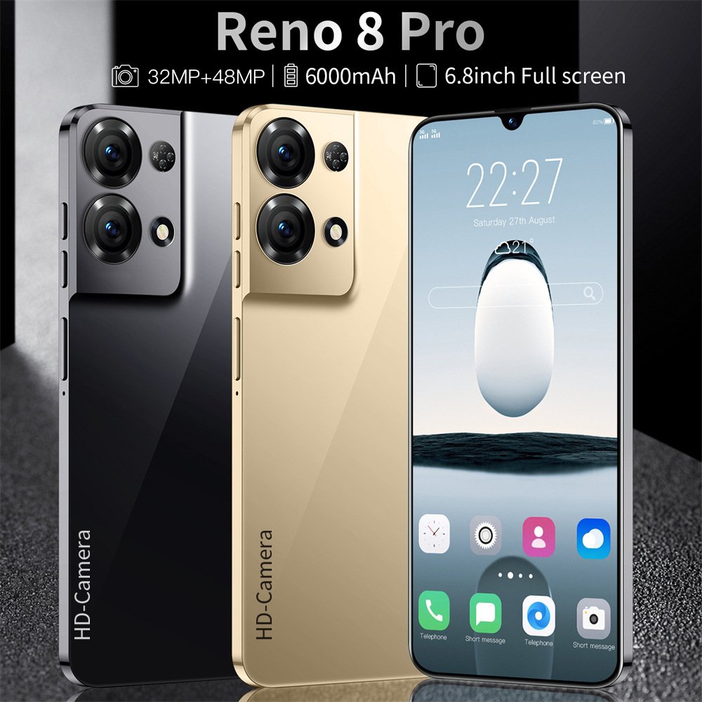 2023 Latest Reno 8 Pro 16G + 1T Mobile Phones Kullanilan cep telefonlari 3g & 4g Mini Smartphone Global Latest Cheap Smartphone